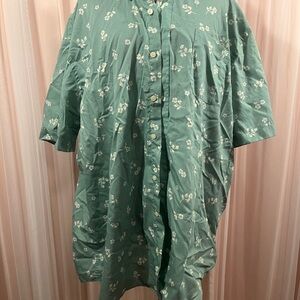 Saddlebred Sage Green Floral Button-Up
